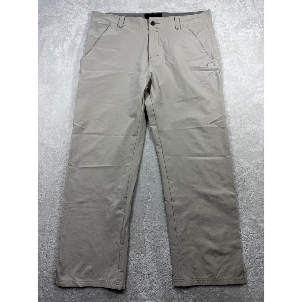 Oakley Mens Straight Leg Golf Chino Tan Pants 40W 32L Meas: 40x30